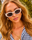 Sunny Glow Oval Cat Eye Sunglasses