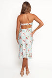 Benton Strapless Midi Dress Cherry Print