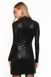Taylor Metallic Mini Dress Black
