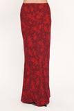Velman Skirt Burgundy Floral