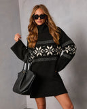 Frostlane Snowflake Fair Isle Mini Sweater Dress