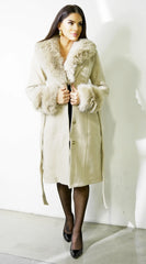 Renée Faux Fur Coat Cream