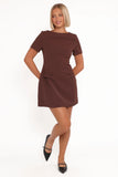 Tanis Mini Dress Brown