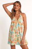 Renata Halter Romper Golden Palm