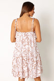 Solaris Mini Dress Tan White