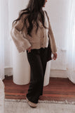 Fern Wide Sleeve Cardigan Mushroom