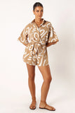 Kellie Romper Tan