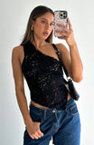 Its A Love Story Lace Top Black