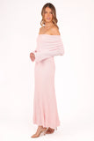 Wilma Off Shoulder Dress Pink