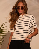 Bernie Striped Crew Neck Top