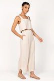 Eleanor High Waisted Pants Beige
