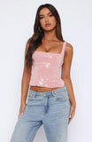 Cant Explain It Sequin Bustier Pink