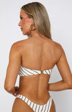 Ocean Baby Bikini Top Cream Choc Stripe