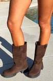 Rita Boots Chocolate Faux Suede