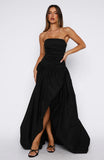 Keep My Promise Strapless Maxi Dress Black