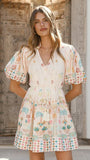 Misty Mini Dress Acacia Palm