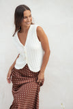 Davis Knit Vest White