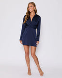 Booked and Busy Collared Shirt Mini Dress