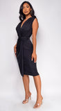 Juneau Twist Midi Dress Black
