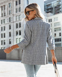 Oxnard Pocketed Houndstooth Blazer