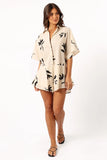 Sebastian Romper White Black Print