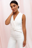 Sienna Belted Jumpsuit White