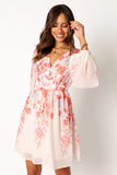 Hattie Long Sleeve Mini Dress Pink Floral