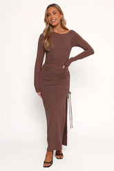 Indigo Maxi Dress Brown