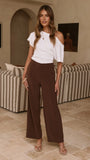 MVN Ady Wide Leg Pants Brown