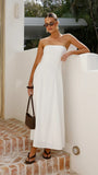 Astrid Strapless Maxi Dress White