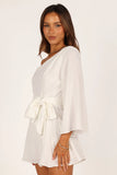 Tien One Sleeve Romper White