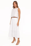 Heather Maxi Skirt Set White