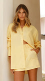 Charla Button Up Top Yellow