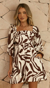 Annie Mini Dress Luna Mocha