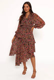Vivian Midi Dress Rose Black