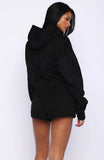 Vibe Too High Boxy Zip Front Hoodie Black