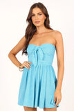 Marie Tie Front Romper Blue