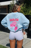 With Love Romance Oversized Sweater Baby Blue