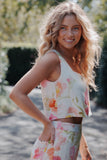 Devlin Top Pink Garden Floral