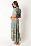 Frampton Midi Dress Blue Floral