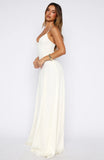 Afterparty Elegance Maxi Dress Off White