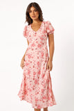 Sandra Midi Dress Blushed Garden