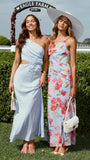 Karalina Maxi Dress Blue Pink Floral