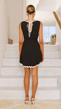 Aceline Mini Dress Black White