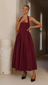 Kristen Maxi Dress Wine
