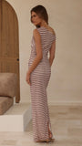 Lilani Maxi Dress Brown Stripe