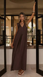 Aliah Maxi Dress Chocolate