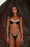 Vaucluse Bikini Top Black White