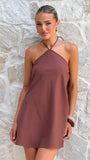 Alita Mini Dress Chocolate