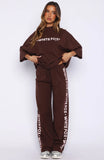 Tender Hearts Track Pants Chocolate